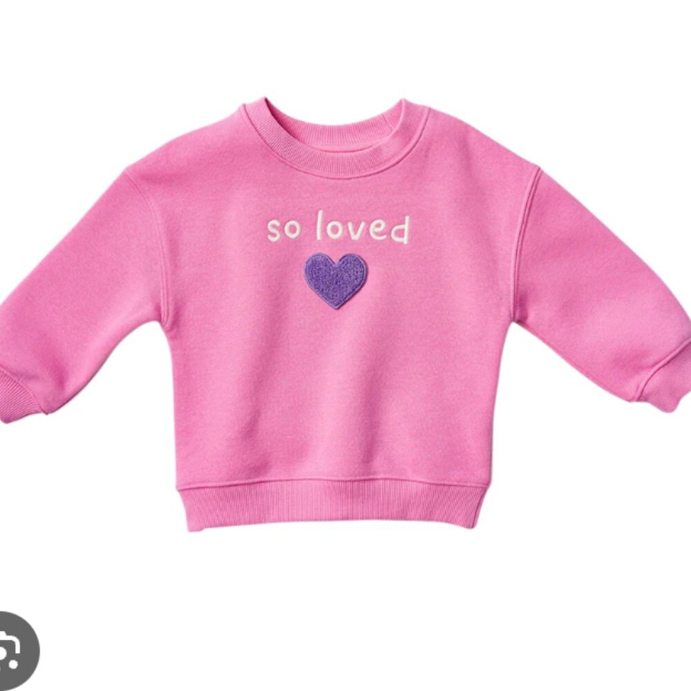 💗🎵 Ms. Rachel “So Loved” Sweatshirt – 3–4T – Pink 🎵💗